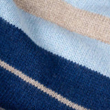 Sciarpa Cashmere Sottile a Righe Blu Rino - Rifò Lab Moda circolare made in Italy