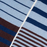 Sciarpa Cashmere Sottile a Righe Azzurro Rino - Rifò Lab Moda circolare made in Italy