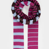 Sciarpa Cashmere Sottile a Righe Fucsia Rino - Rifò Lab Moda circolare made in Italy