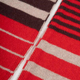 Sciarpa Cashmere Sottile a Righe Rossa Rino - Rifò Lab Moda circolare made in Italy