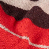 Sciarpa Cashmere Sottile a Righe Rossa Rino - Rifò Lab Moda circolare made in Italy