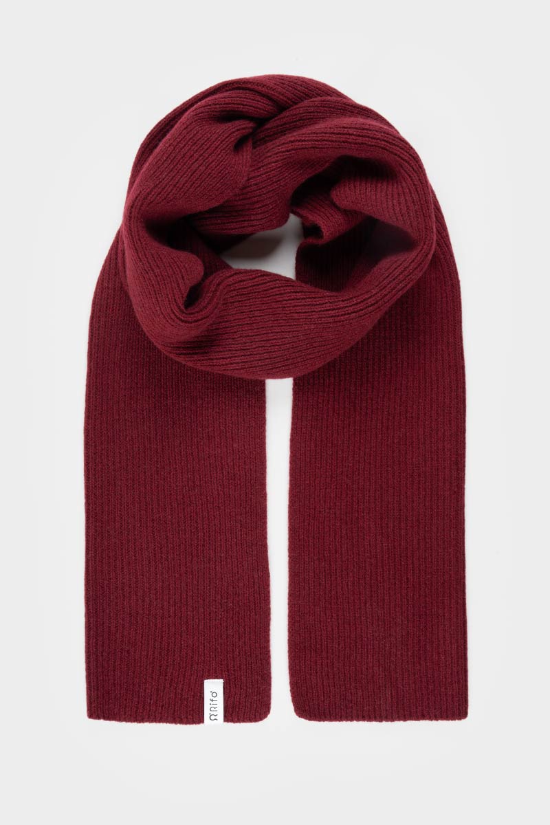 Sciarpa Cashmere Rigenerato Federico Bordeaux - Rifò Lab Moda circolare made in Italy