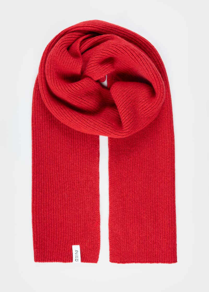 Sciarpa Cashmere Rigenerato Federico Rosso Papavero - Rifò Lab Moda circolare made in Italy