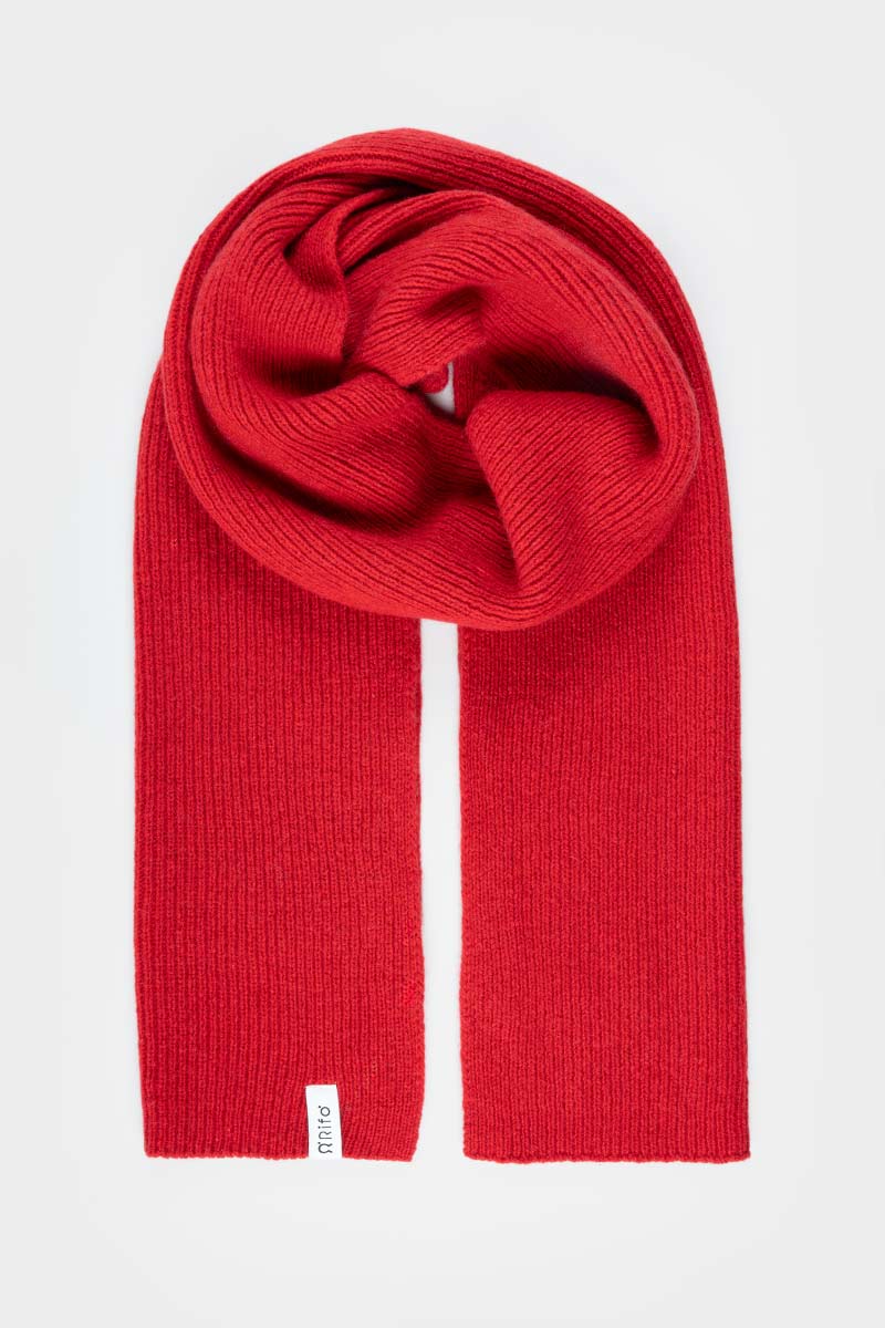 Sciarpa Cashmere Rigenerato Federico Rosso Papavero - Rifò Lab Moda circolare made in Italy