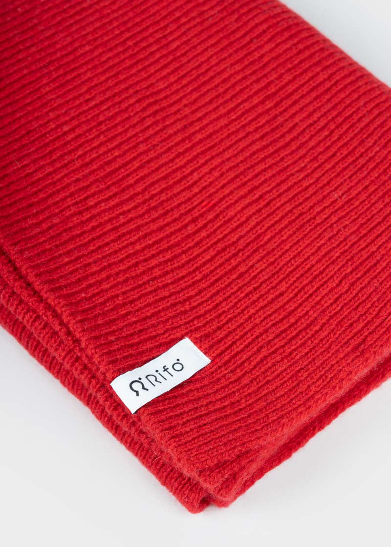 Sciarpa Cashmere Rigenerato Federico Rosso Papavero - Rifò Lab Moda circolare made in Italy