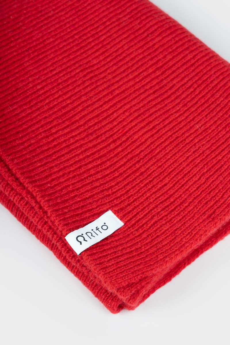 Sciarpa Cashmere Rigenerato Federico Rosso Papavero - Rifò Lab Moda circolare made in Italy
