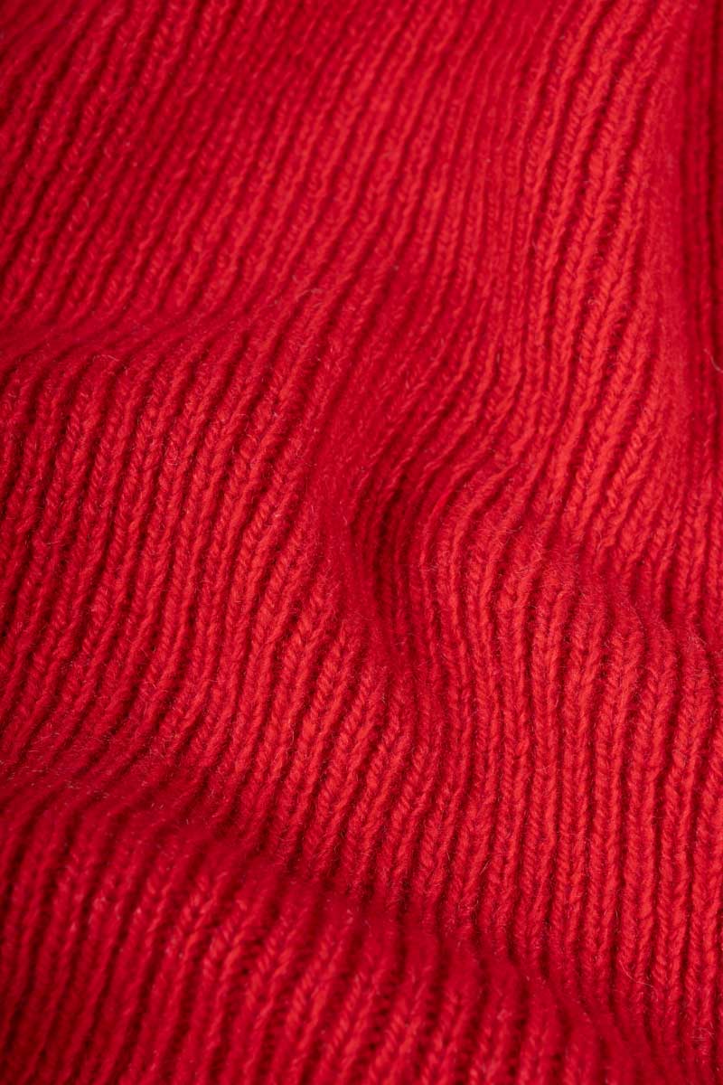 Sciarpa Cashmere Rigenerato Federico Rosso Papavero - Rifò Lab Moda circolare made in Italy