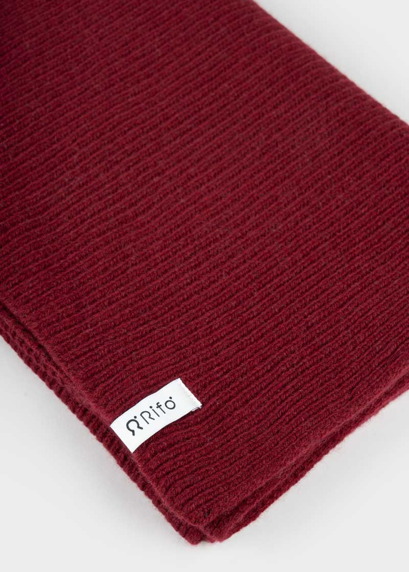 Sciarpa Cashmere Rigenerato Federico Bordeaux - Rifò Lab Moda circolare made in Italy