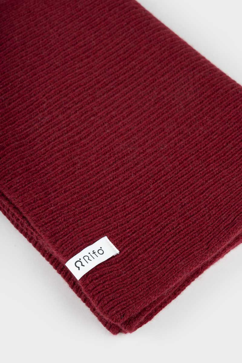 Sciarpa Cashmere Rigenerato Federico Bordeaux - Rifò Lab Moda circolare made in Italy