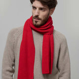 Sciarpa Cashmere Rigenerato Federico Rosso Papavero - Rifò Lab Moda circolare made in Italy