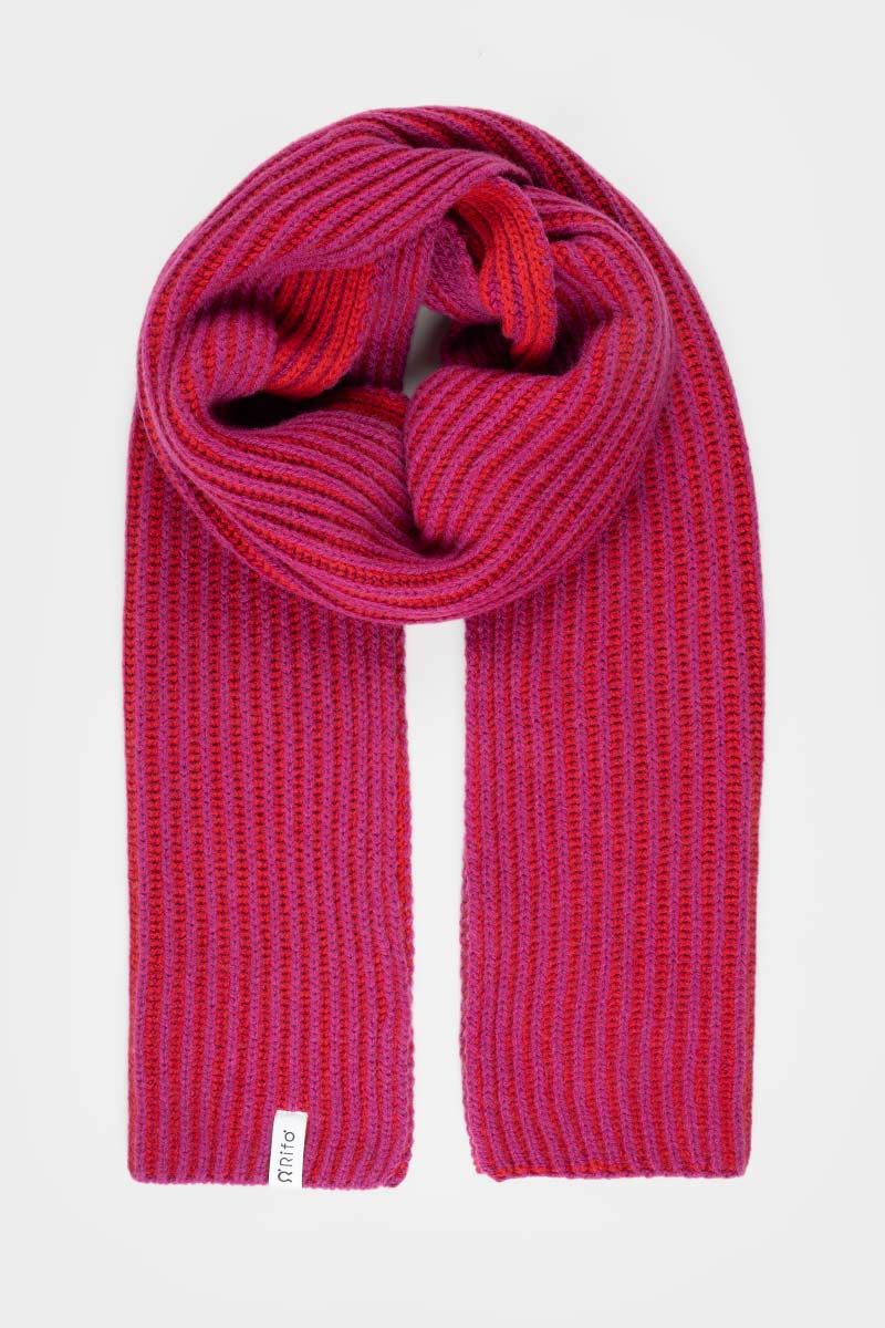 Sciarpa Cashmere Donna Uomo Rigenerato Fucsia Julia - Rifò Lab Moda circolare made in Italy