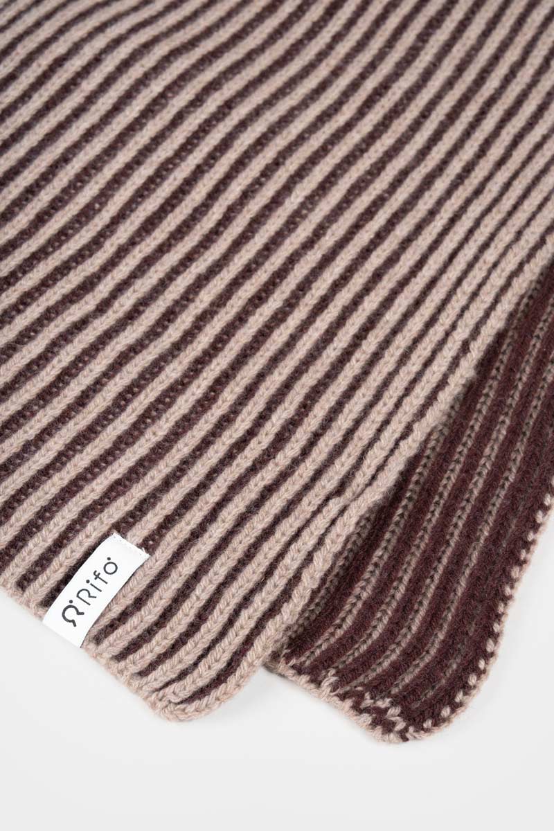 Sciarpa Cashmere Donna Uomo Rigenerato Beige Julia - Rifò Lab Moda circolare made in Italy
