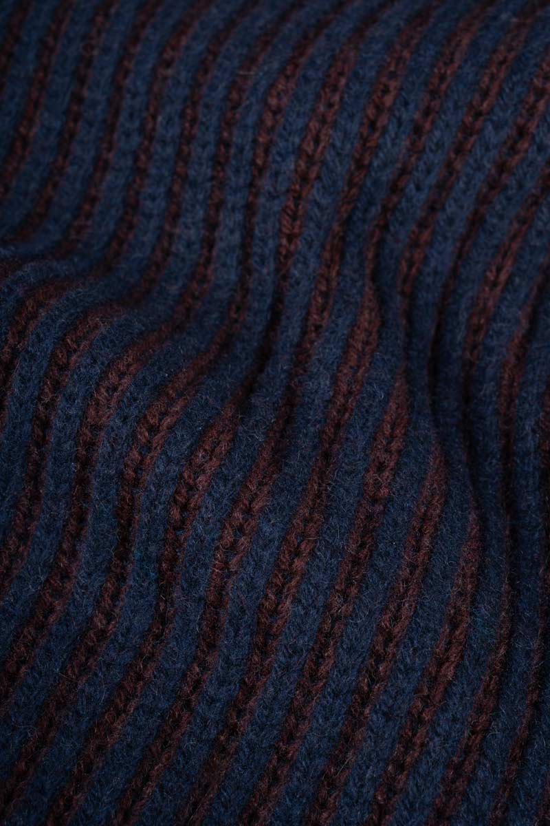 Sciarpa Cashmere Donna Uomo Rigenerato Blu Julia - Rifò Lab Moda circolare made in Italy