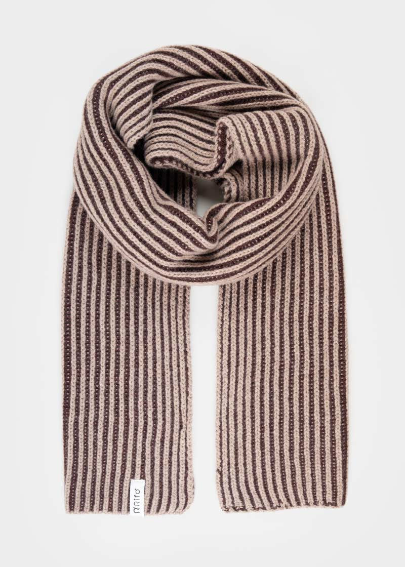 Sciarpa Cashmere Donna Uomo Rigenerato Beige Julia - Rifò Lab Moda circolare made in Italy