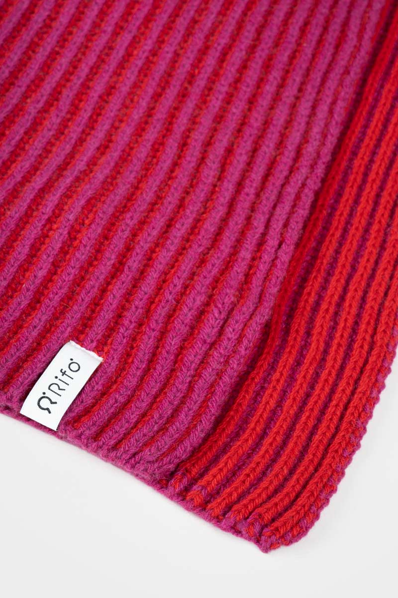 Sciarpa Cashmere Donna Uomo Rigenerato Fucsia Julia - Rifò Lab Moda circolare made in Italy