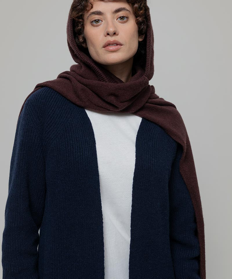 Sciarpa-cappuccio Cashmere Ilenia - Rifò Lab Moda circolare made in Italy