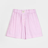 Pantaloncini Boxer Donna a Righe Rosa  Cotone Inghirami Allegra Gialli - Rifò Lab Moda circolare made in Italy

