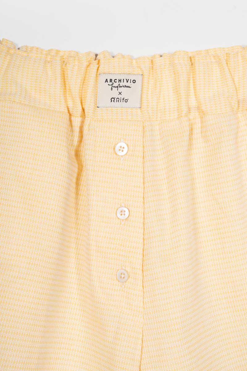 Pantaloncini Boxer Donna Cotone Inghirami Allegra Gialli - Rifò Lab Moda circolare made in Italy
