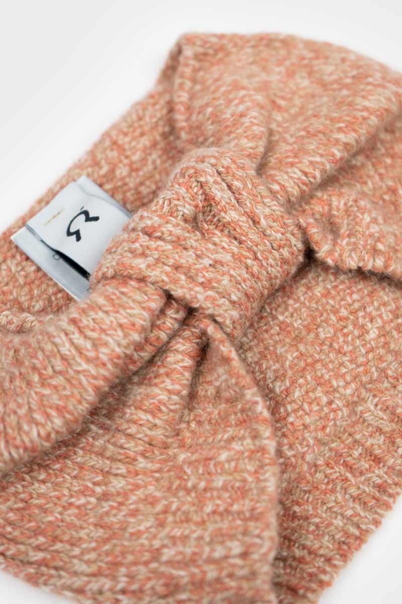 Chanteclaire Arancio Pesca | Fascia cashmere rigenerato Clarice