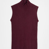 Gilet Donna Collo Alto Lana Riciclata Mariella  - Rifò Lab Moda circolare made in Italy
Viola Uva