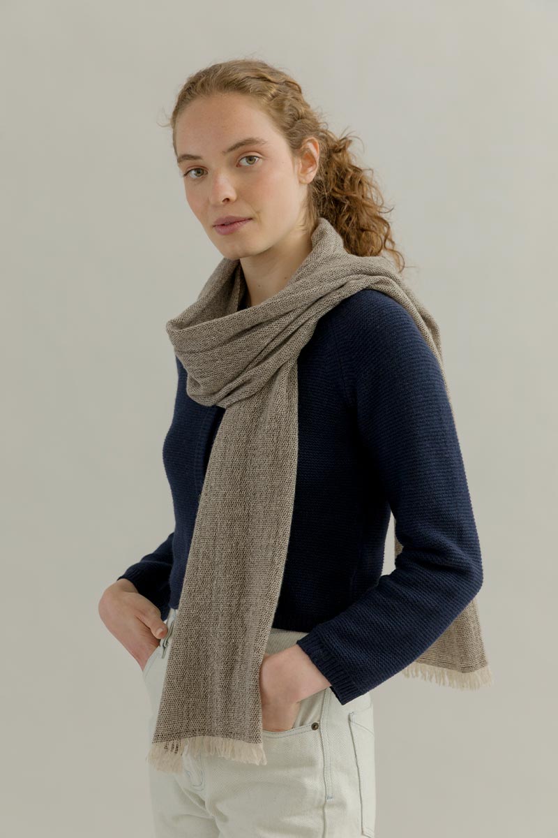 Stola Donna Uomo Pashmina Cashmere Rigenerato Zefiro - Rifò Lab Moda circolare made in Italy