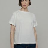 T-Shirt Donna Cotone Rigenerato Cris Bianco