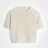 T-Shirt Donna Cotone Rigenerato Elisa Bianco