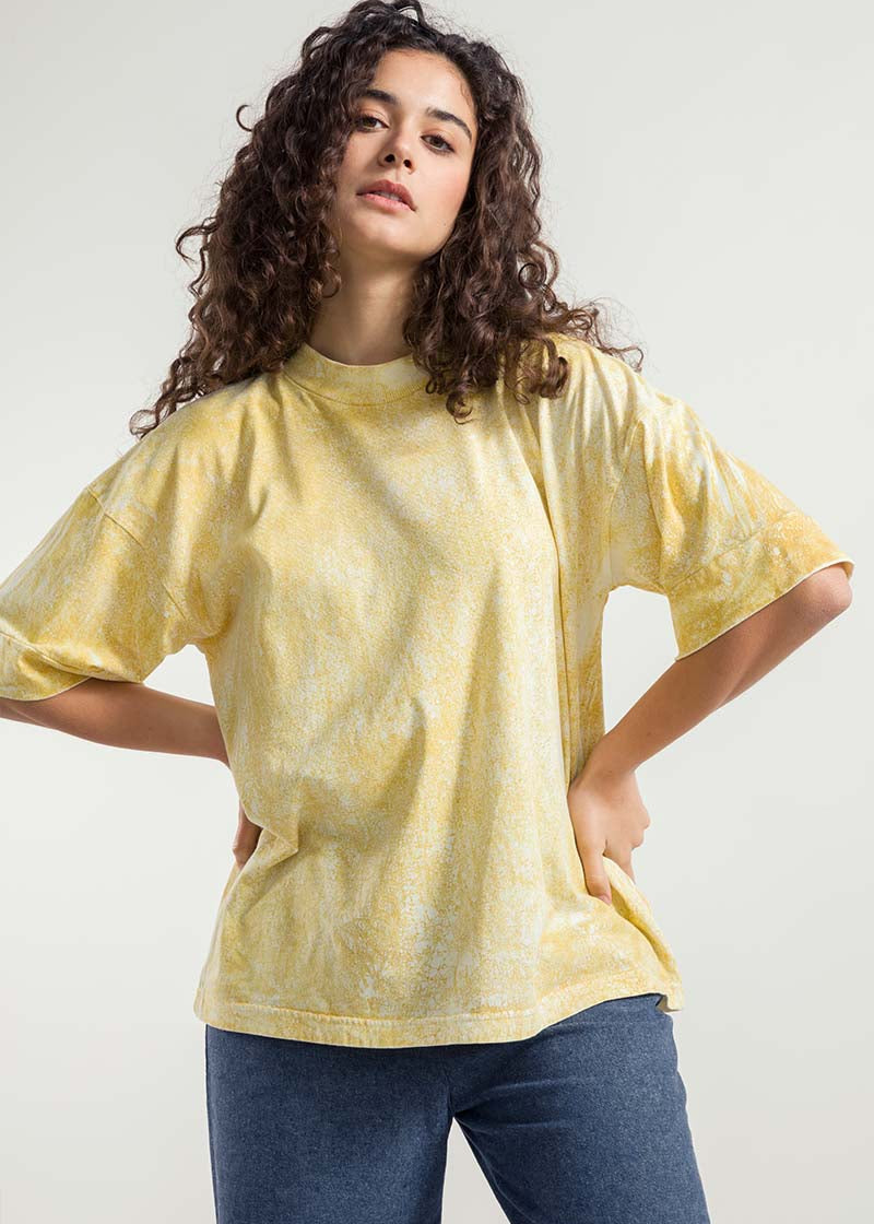 Giallo Citrina | T-Shirt Oversize Unisex Cotone Rigenerato Raku