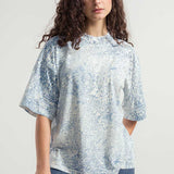 Azzurro Opale | T-Shirt Oversize Unisex Cotone Rigenerato Raku