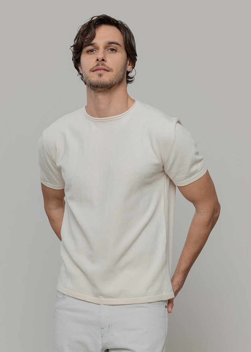 T-Shirt Uomo Cotone Rigenerato Davide Bianco