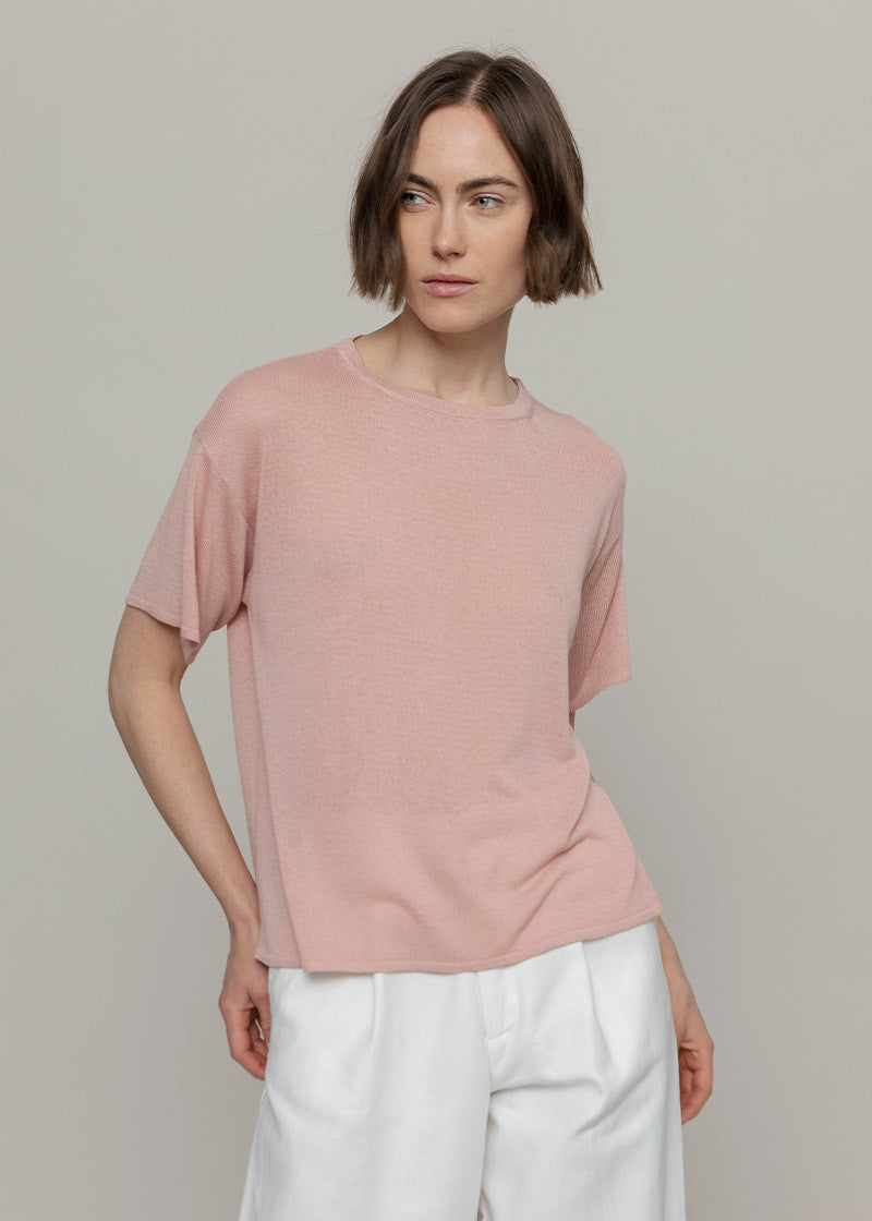 T-shirt-Donna-Viscosa-Rigenerata-Virginia-1 - Rifò Lab Moda Circolare Made in Italy