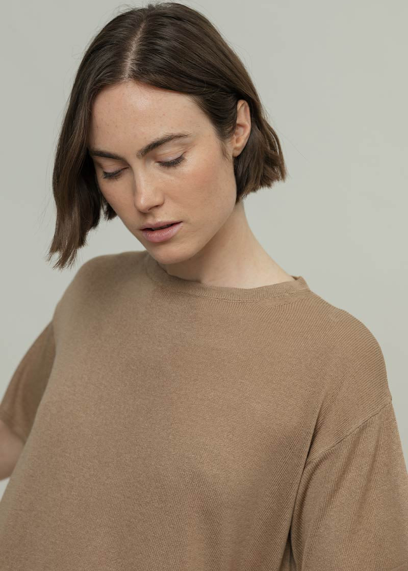 T-Shirt Donna Viscosa Virginia Beige