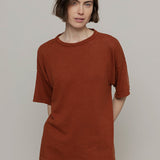 T-Shirt Donna Viscosa Virginia Marrone Terracotta