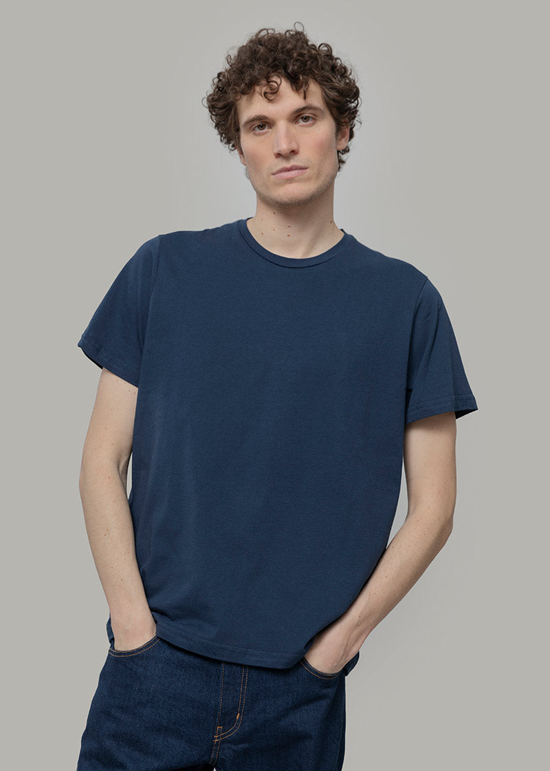 Blu Balena | tshirt cotone organico e cotone rigenerato uomo