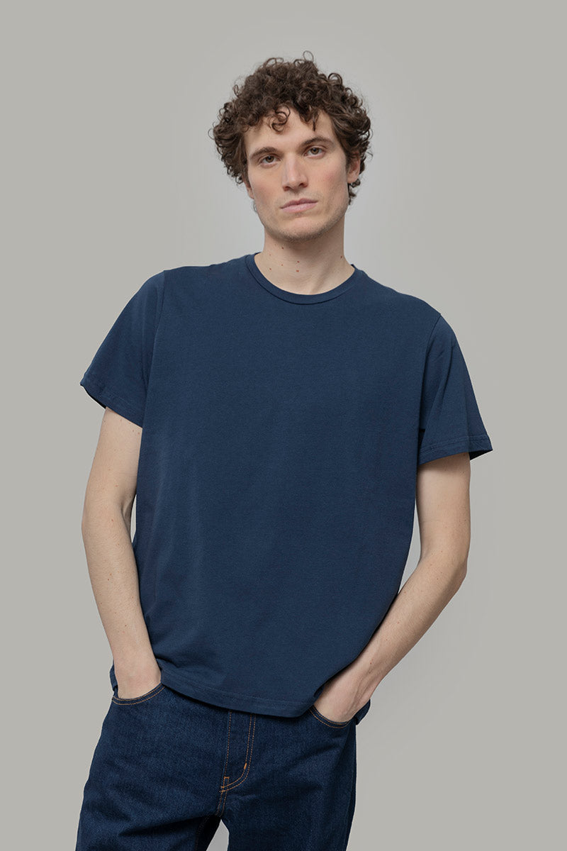 Blu Balena | tshirt cotone organico e cotone rigenerato uomo