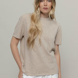 T-Shirt Donna Cotone Rigenerato Carlotta Beige