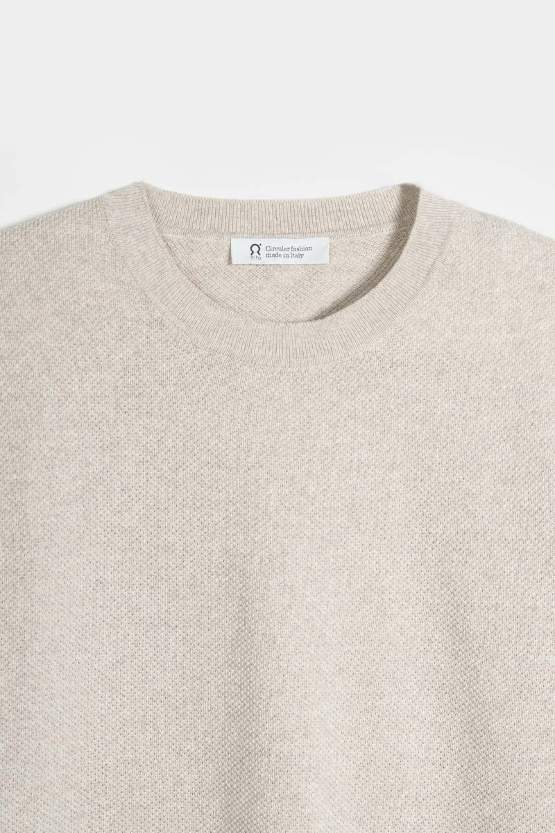 T-Shirt Uomo Cotone Rigenerato Mattia Beige