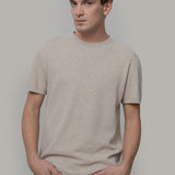 T-Shirt Uomo Cotone Rigenerato Mattia Beige