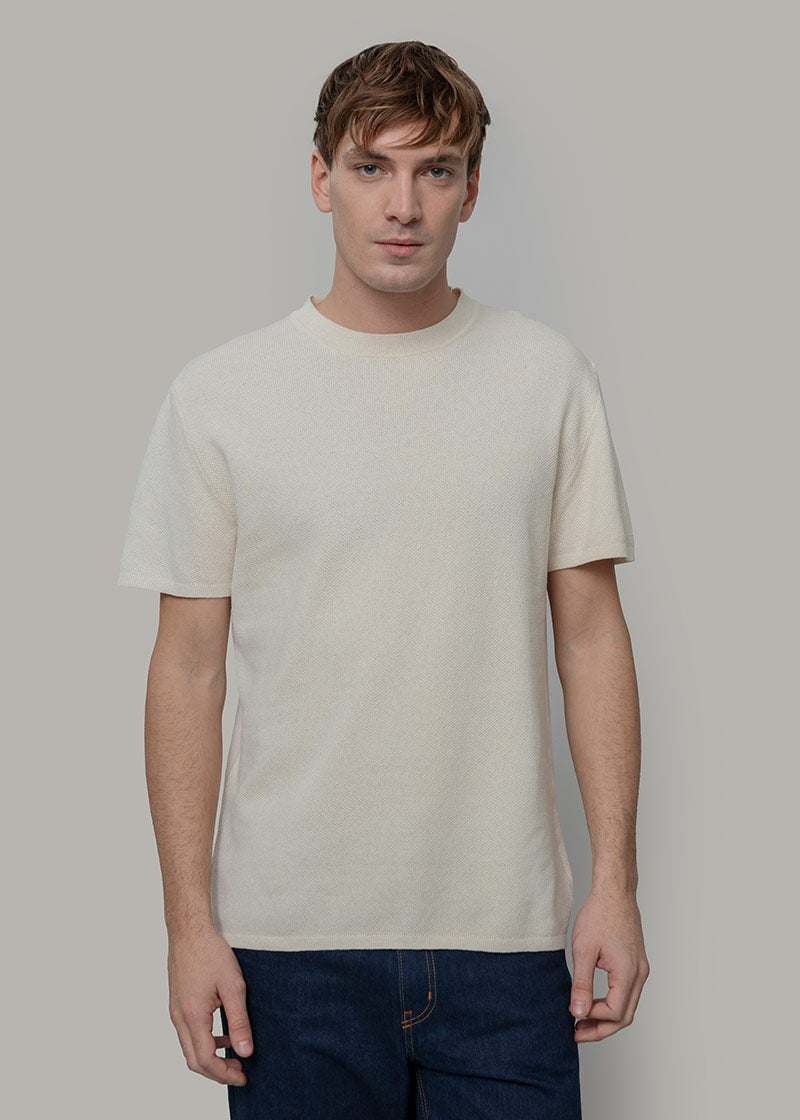 T-Shirt Uomo Cotone Rigenerato Mattia Bianco