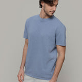 T-Shirt Uomo Cotone Rigenerato Mattia Blu