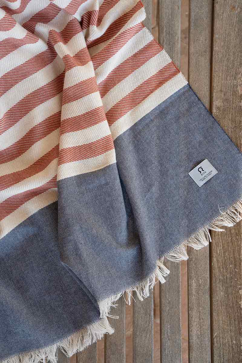 Rosso Deserto | Telo Mare Cotone Rigenerato Aurora