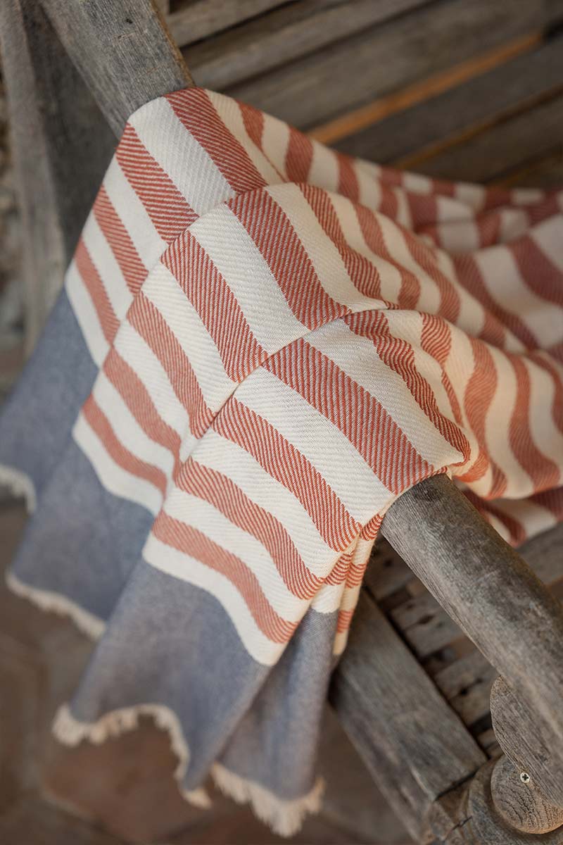 Rosso Deserto | Telo Mare Cotone Rigenerato Aurora