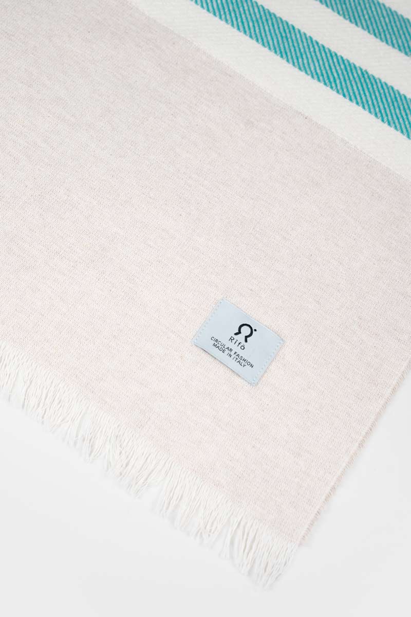 Telo Mare Cotone Rigenerato a righe Aurora - Rifò Lab Moda circolare made in Italy