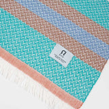 Telo Mare Cotone Rigenerato Blu Libeccio  - Rifò Lab Moda circolare made in Italy