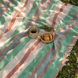 Telo Mare Cotone Rigenerato Blu Libeccio  - Rifò Lab Moda circolare made in Italy