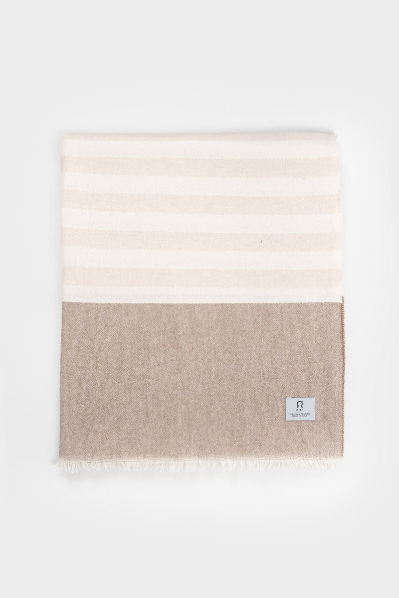 Telo Mare Cotone Rigenerato a righe Aurora - Rifò Lab Moda circolare made in Italy