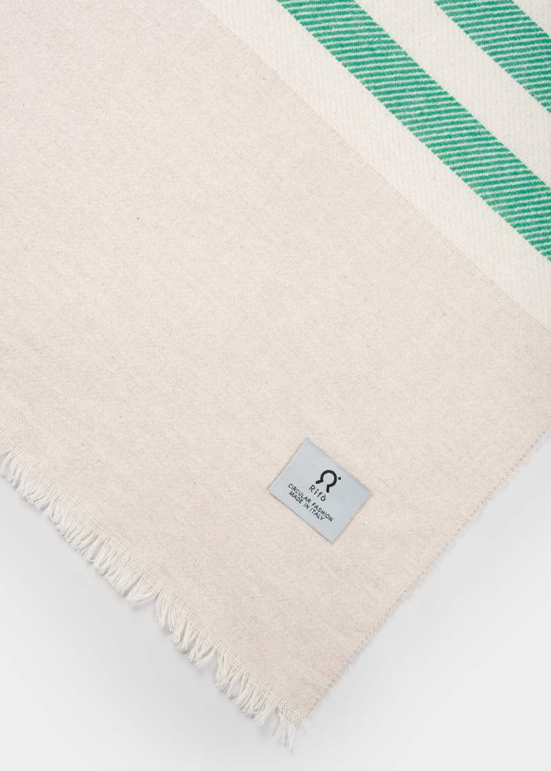 Telo Mare Cotone Rigenerato a righe Aurora - Rifò Lab Moda circolare made in Italy