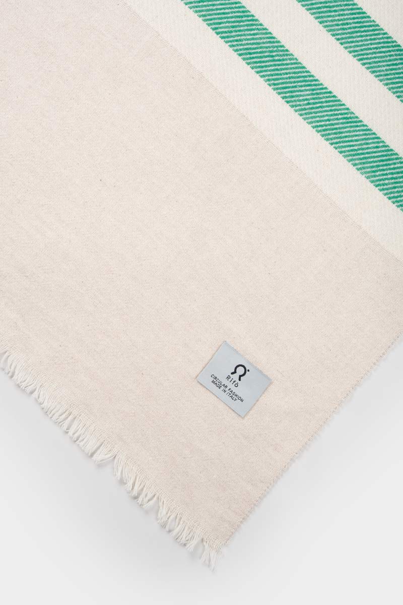 Telo Mare Cotone Rigenerato a righe Aurora - Rifò Lab Moda circolare made in Italy