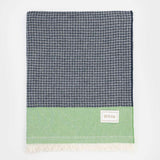 Telo Mare Cotone Rigenerato Waffle Verde Blu