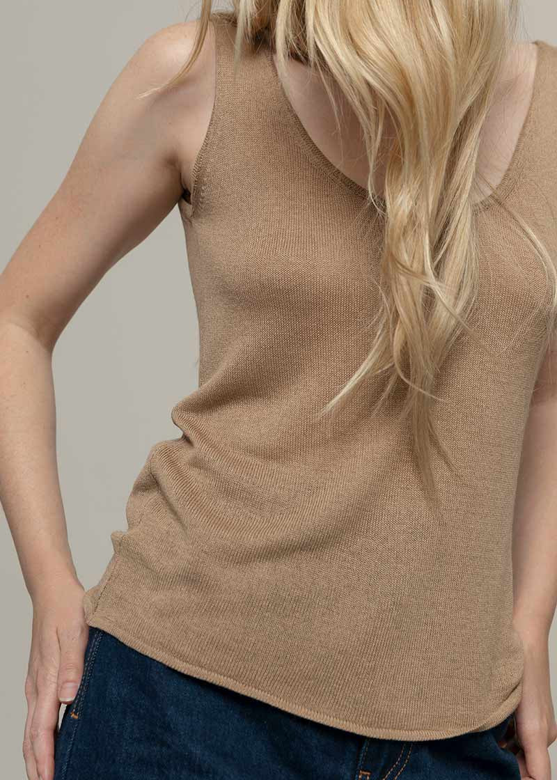 Top Viscosa Donna Valeria Beige